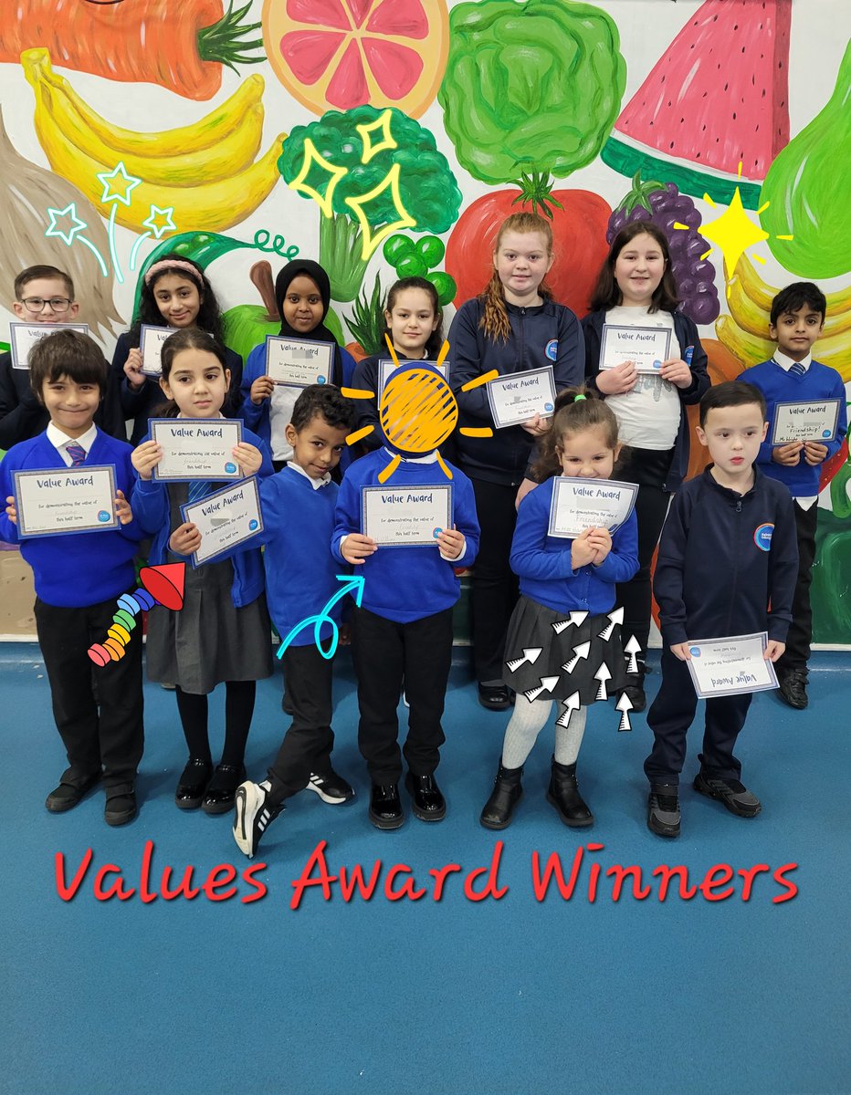 Well done to our amazing Values Award winners. They've all demonstrated the value of friendship this half term, and we're really lucky to have them as role models in our school family.