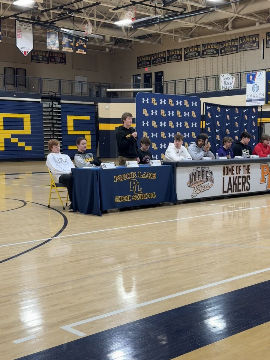 PLLakerBaseball's tweet photo. Congrats to Jackson Golberg (Gustavus), Drew Burley (Fort Scott CC) and Andrew Evenson (Gustavus) on signing to continue their education and baseball journeys at the college level! https://t.co/yHXZaunNXr