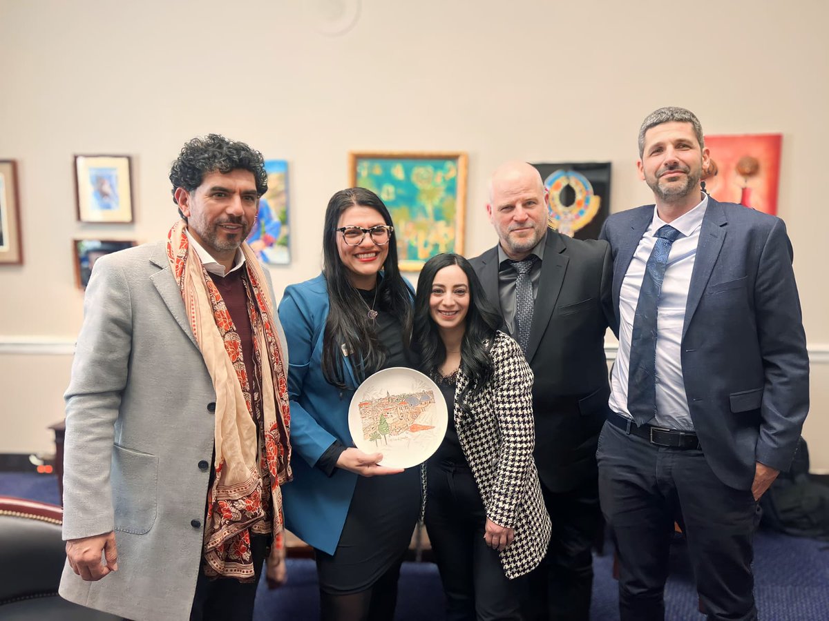 Yesterday, in partnership with <a href="/WinWithoutWar/">Win Without War (winwithoutwar.bsky.social)</a>, three Combatants for Peace cofounders, Souli Khatib, Chen Alon, and Avner Wishnitzer as well as CfP’s Palestinian Executive Director, Rana Salman, had the honor of meeting with <a href="/RepRashida/">Congresswoman Rashida Tlaib</a>.