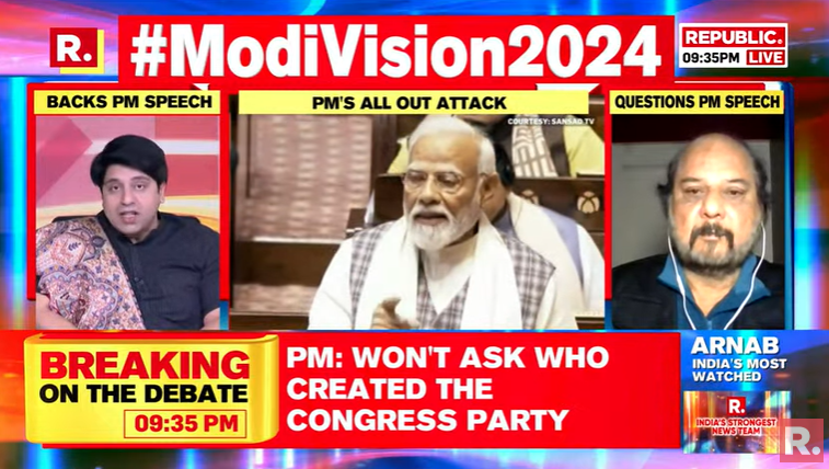 republic's tweet image. #ModiVision2024 | The first advocate of CAA was Mahatma Gandhi who said that if ever the minorities in modern-day Bangladesh want to come back, they should be given the facilities. Manmohan Singh requested Advani Ji to do something about them. CAA is Congress party&apos;s brain-child,…