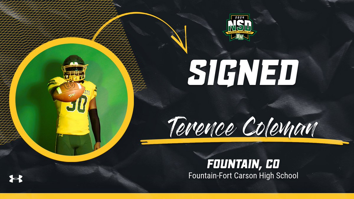 The next Yellow Jacket that chose to #PlayInTheHills is Terence Coleman! @TerenceColeman0 #WEoverME 🏈: DE 📏: 5'10.5 ⚖️: 215 📽️:hudl.com/video/3/119853…