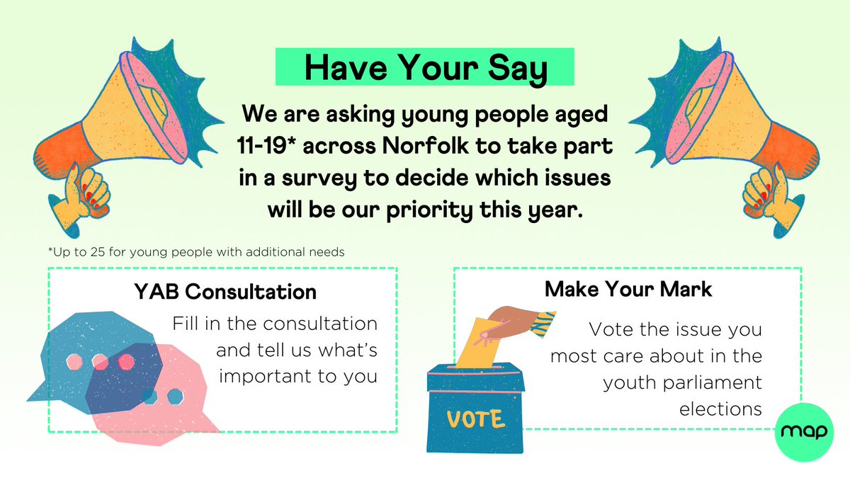 Have your say! You have until 8th March to fill out the Youth Advisory Board consultation.

Fill out the survey today, and use the same link to vote for the issues you care about in the upcoming youth parliament elections.

smartsurvey.co.uk/s/YABQR2024/