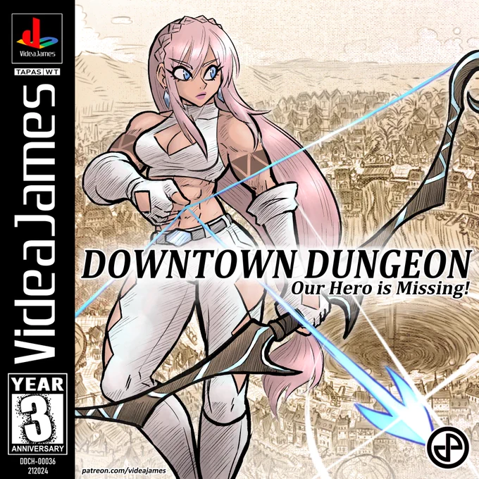 My ongoing comic Downtown Dungeon: Our Hero is Missing! is now 3 YEARS old and still updating frequently! 500+ pages over the span of 37 chapters are available to read RIGHT NOW. If you're looking for a new series to read, consider checking out my comic on Tapas or Webtoons! 