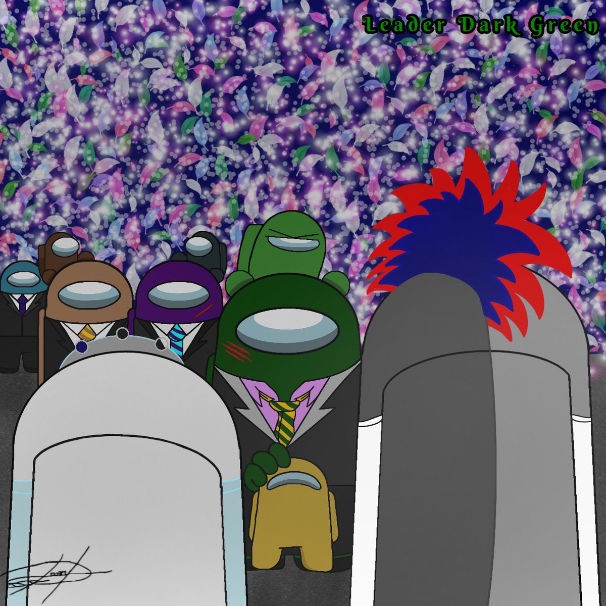 AlinaDorita30's tweet photo. Gift for you @amosk_bley_midi
Congratulations my best friend, on the wedding party Midhia and Blue-Eye.
#amongusOC #amongusfanart #amongusart #AmongUs #AmongusArtwork #DarkGreen #LightBrown #ArtistOnX #MiniGreen #MiniGolden #MiniBrown #DrDarkPurple https://t.co/Txc5qsWRyT