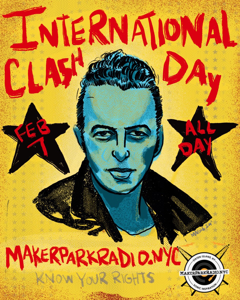 Happy #InternationalClashDay !! This is our 6th Year! Thank you always <a href="/kexp/">kexp</a> ♥️ We are plating #theclash and Socially Conscious Music ALL DAY! makerparkradio.nyc