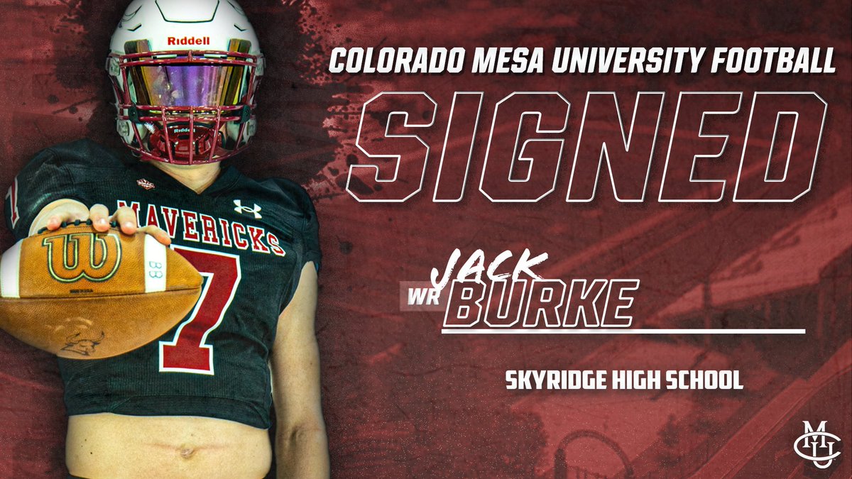 Colorado Mesa Football (@cmumavsfootball) on Twitter photo 𝐖𝐞𝐥𝐜𝐨𝐦𝐞 <a href="/Jack_Burke_7/">3⭐ Jack Burke #14</a> 𝐭𝐨 𝐭𝐡𝐞 #MavNation
✍️ Jack Burke
🏈 Wide Receiver
🔄 Skyridge High School
📍 Lehi, Utah
#NSD24 x #MavUp x #RumbleMavs 𝐖𝐞𝐥𝐜𝐨𝐦𝐞 <a href="/Jack_Burke_7/">3⭐ Jack Burke #14</a> 𝐭𝐨 𝐭𝐡𝐞 #MavNation
✍️ Jack Burke
🏈 Wide Receiver
🔄 Skyridge High School
📍 Lehi, Utah
#NSD24 x #MavUp x #RumbleMavs