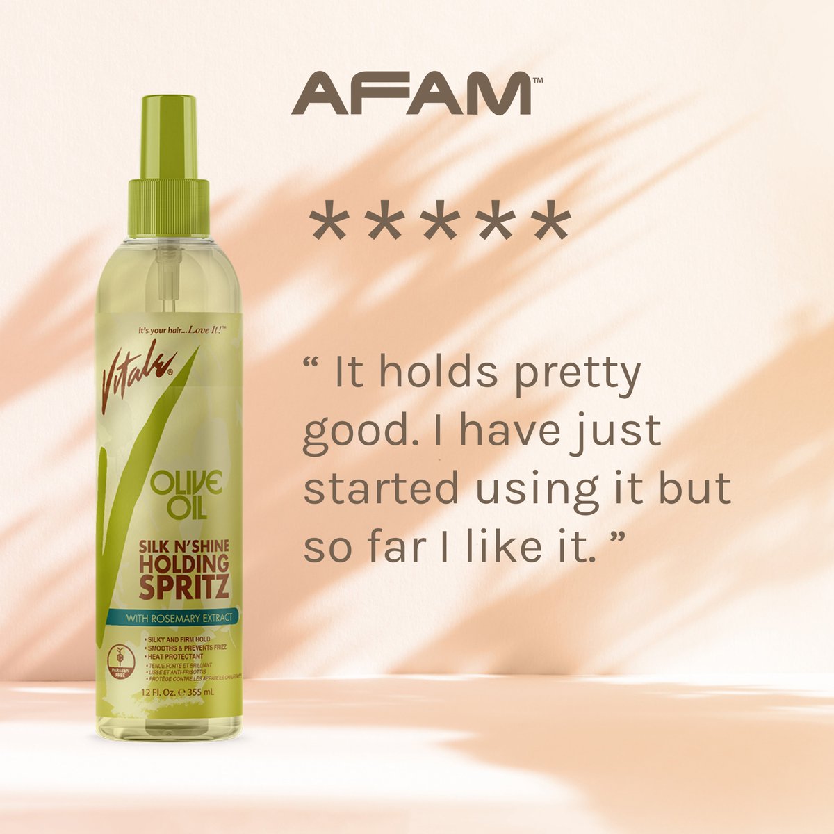 afamconceptinc's tweet photo. Bringing the shine and the hold!
Our Vitale Silk n Shine Holding Spritz is getting rave reviews! Just like our valued customer, experience the perfect balance of shine and control for your gorgeous natural hairπ«
.
.
#AFAMConcept #NaturalHair #SilkNShine #StrongHold https://t.co/eL7ngk4kIQ