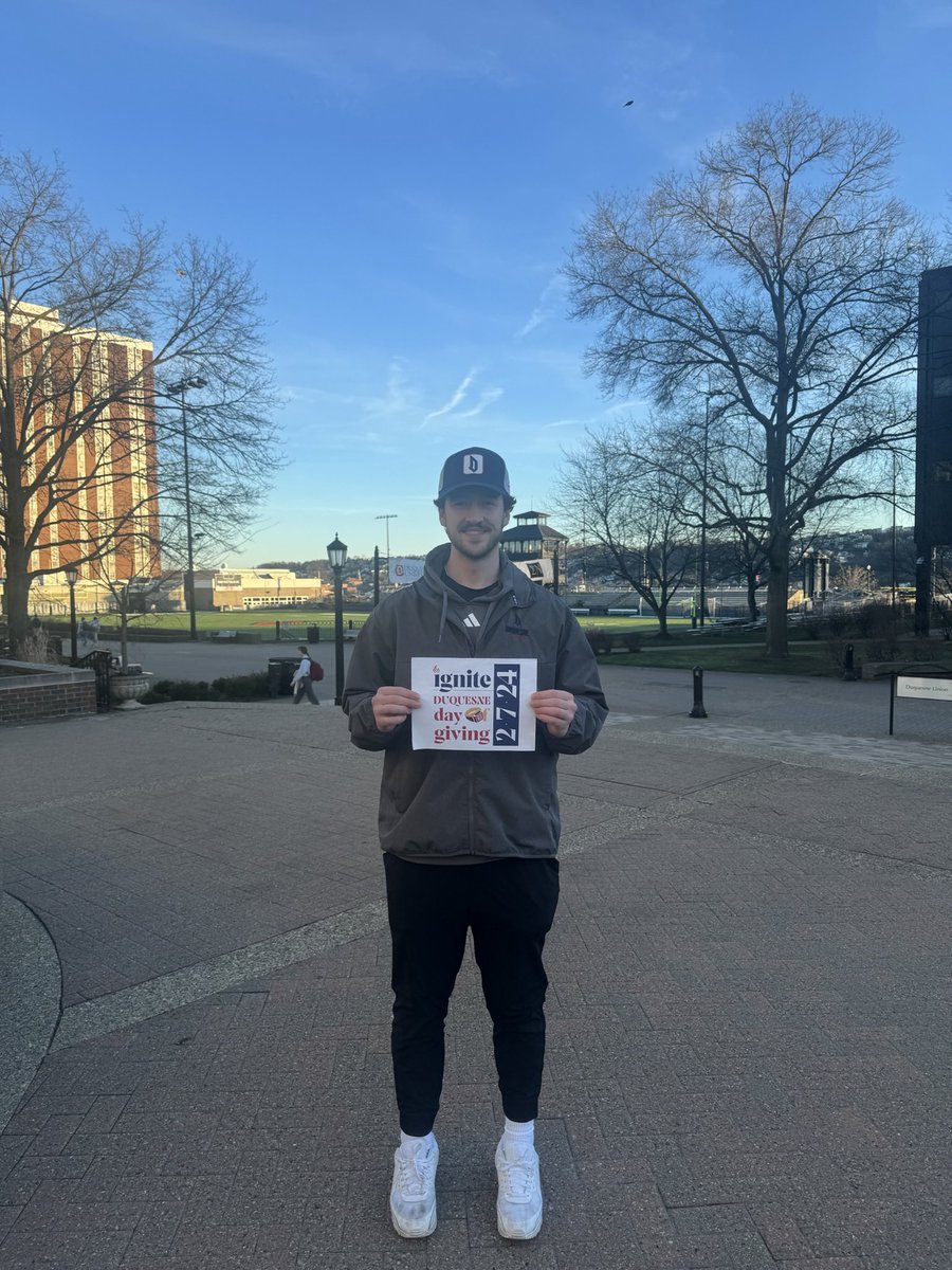 DuqHockey's tweet photo. Today is the #DUQDayOfGiving!
Thanks to long time @DuqHockey 🏒supporters @GoodrichGeist we have a $1000 challenge gift to 🔓 today.
Help us hit our 🎯 with a donation today‼️
https://t.co/6XT7XAwghl
#GoDukes #clubhockey #alwaysaduke https://t.co/pGWiRUa4hl