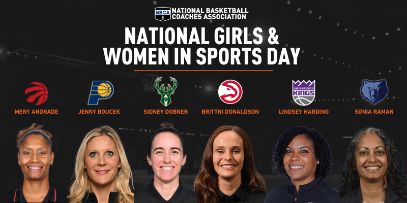 Help us celebrate our amazing <a href="/NBA/">NBA</a> Coaches on National Girls &amp; Women in Sports Day!

<a href="/Raptors/">Toronto Raptors</a> <a href="/Pacers/">Indiana Pacers</a> <a href="/Bucks/">Milwaukee Bucks</a> <a href="/ATLHawks/">Atlanta Hawks</a> <a href="/SacramentoKings/">Sacramento Kings</a> <a href="/memgrizz/">Memphis Grizzlies</a>