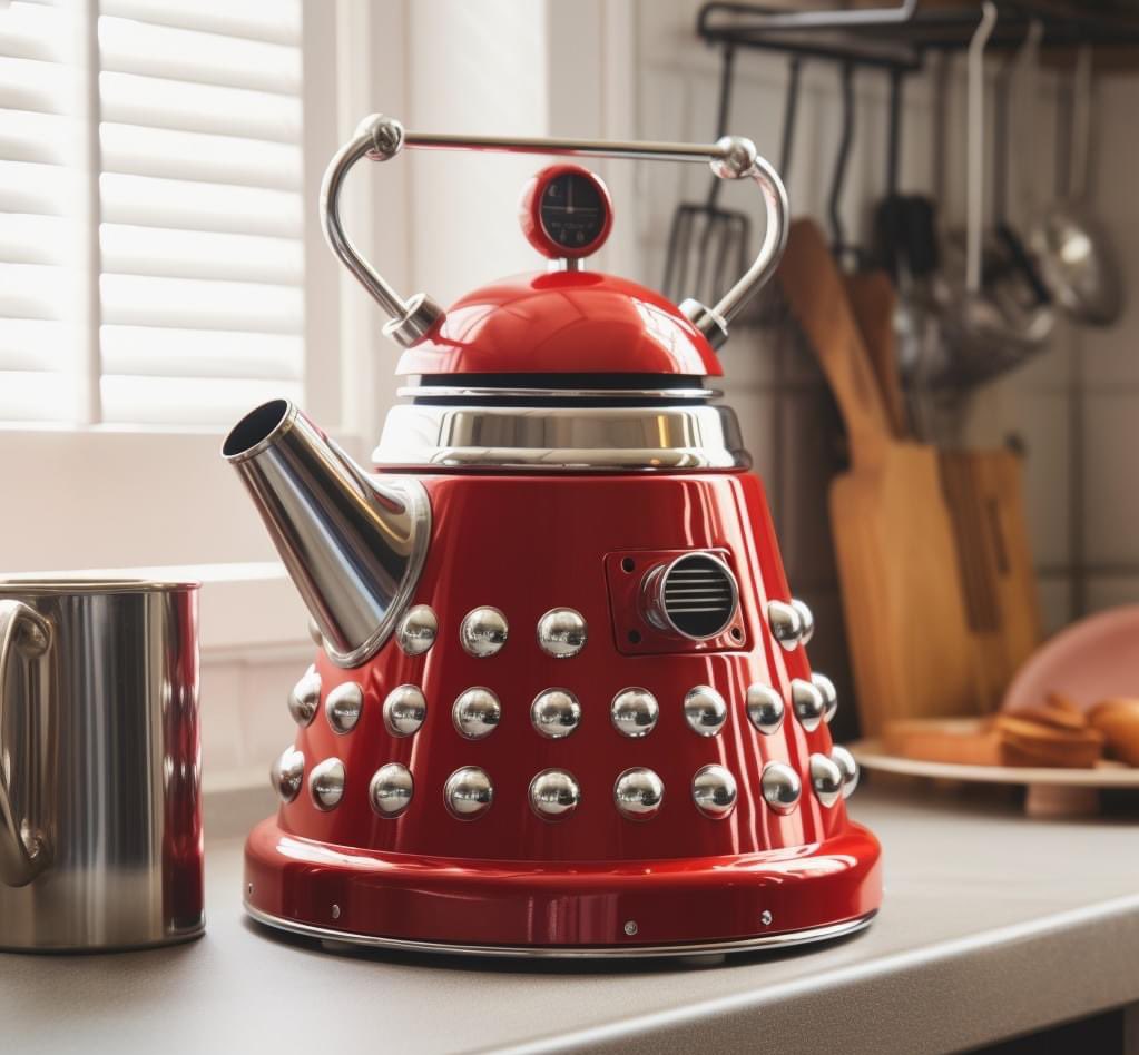 “Fancy a cuppa?”

“Go on.”

“I’ll stick the Dalek on.”