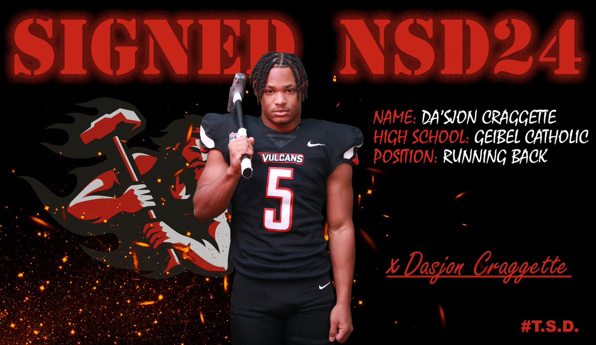 VulcanFootball's tweet image. Welcome to #VulcanNation:      

RB Da'sjon Craggette  from Southmoreland HS