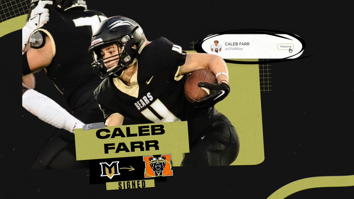 Caleb Farr is Officially a Mercer Bear! Congrats @cfarr22 and @MercerFootball... #ATTACK23