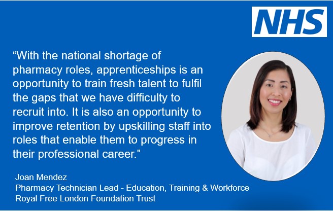 The Royal Free London Foundation Trust is another healthcare organisation using #apprenticeships to grow and develop their existing workforce @RoyalFreeNHS @NHSE_WTE @HASOEngland #NAW2024 #Talentforcare #Pharmacy