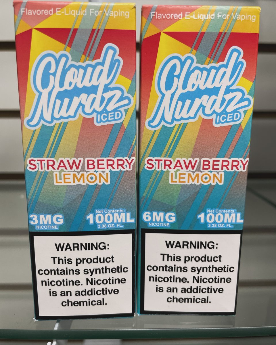 SilverVapes's tweet photo. Iced Strawberry Lemon by Cloud Nurtz is a refreshing icy blend of saccharine strawberries and tart lemons for a contrasting combination of sugary sweets for a delectable vape! Grab a bottle today! Sign up with our rewards program and save even more! #vape #ejuice #eliquid https://t.co/7O1HsgSbXb