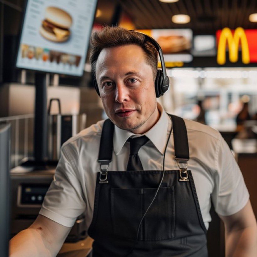 ElonMuskAOC's tweet photo. @elonmusk I’m going to buy every McDonald and make sure their milkshake machines are working for that exact reason! https://t.co/UkZHJ4kwwT