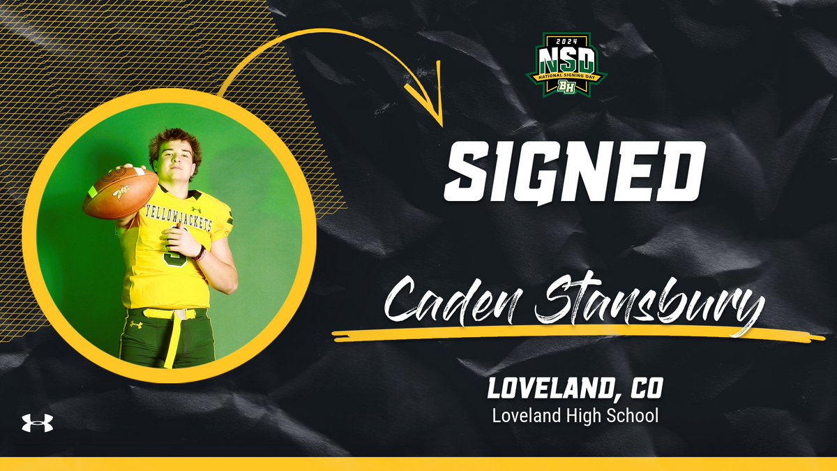 BHSU Football (@bhsufb) on Twitter photo The next Yellow Jacket that chose to #PlayInTheHills is Caden Stansbury! <a href="/stansbury_caden/">Caden Stansbury</a>
#WEoverME
๐: LB
๐: 5'10.5
โ๏ธ: 205
๐ฝ๏ธ:hudl.com/video/3/163201โฆ The next Yellow Jacket that chose to #PlayInTheHills is Caden Stansbury! <a href="/stansbury_caden/">Caden Stansbury</a>
#WEoverME
๐: LB
๐: 5'10.5
โ๏ธ: 205
๐ฝ๏ธ:hudl.com/video/3/163201โฆ
