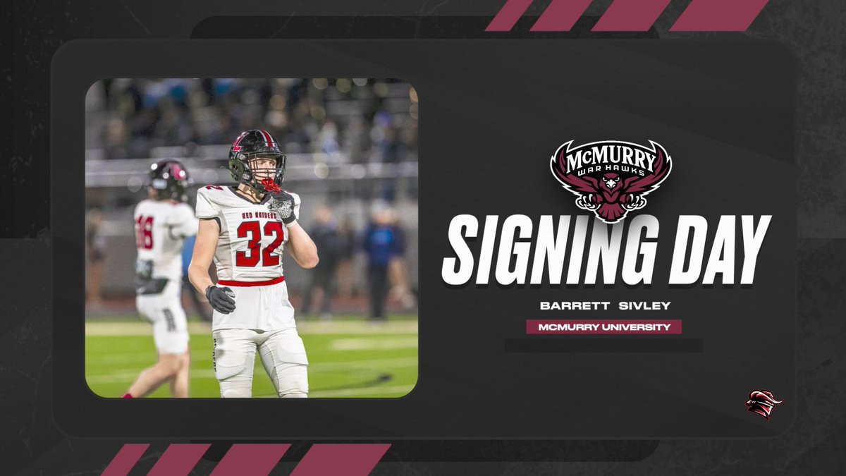TylerLegacyFB's tweet photo. Congratulations @_BarrettSiv on signing to play football for @McMURRYFOOTBALL !!
#GiveEmHellTL https://t.co/4YRza2nMyO