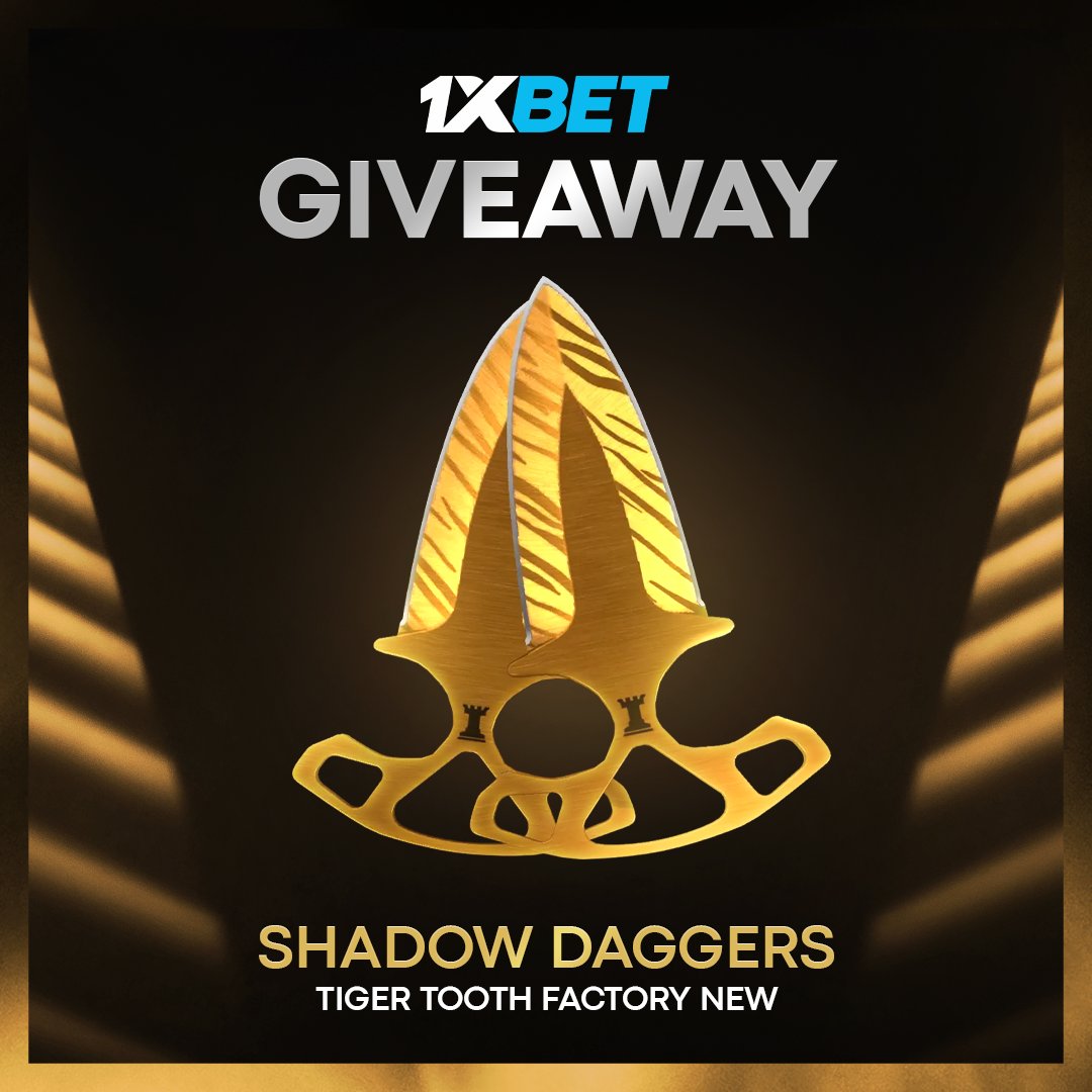 Sevgililer günü hediyeniz Sangal'dan! 🎁 @1xBet_Esports ile beraber 1 kişiye Shadow Daggers | Tiger Tooth bıçağı hediye ediyoruz! Yapmanız gerekenler: 🔸 @sangalgg ve @1xBet_Esports’u takip et 🔸 Bu gönderiyi RT’le 🔸 1xBet hesap numaranı yoruma bırak! 🗓️ Son katılım tarihi 14…