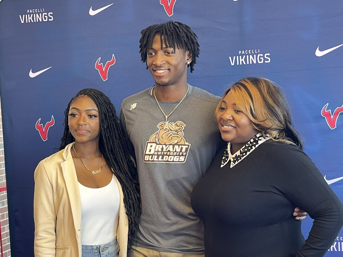 Congratulations to <a href="/VikingsRecruits/">Pacelli Vikings FB Recruiting</a> <a href="/azareljuste1/">azarel “AZ” juste</a> on turning his dreams to a reality!

He committed to play football at <a href="/BryantUniv/">Bryant University</a>! #NSD2024 

More: wtvm.com/2024/02/07/nat…