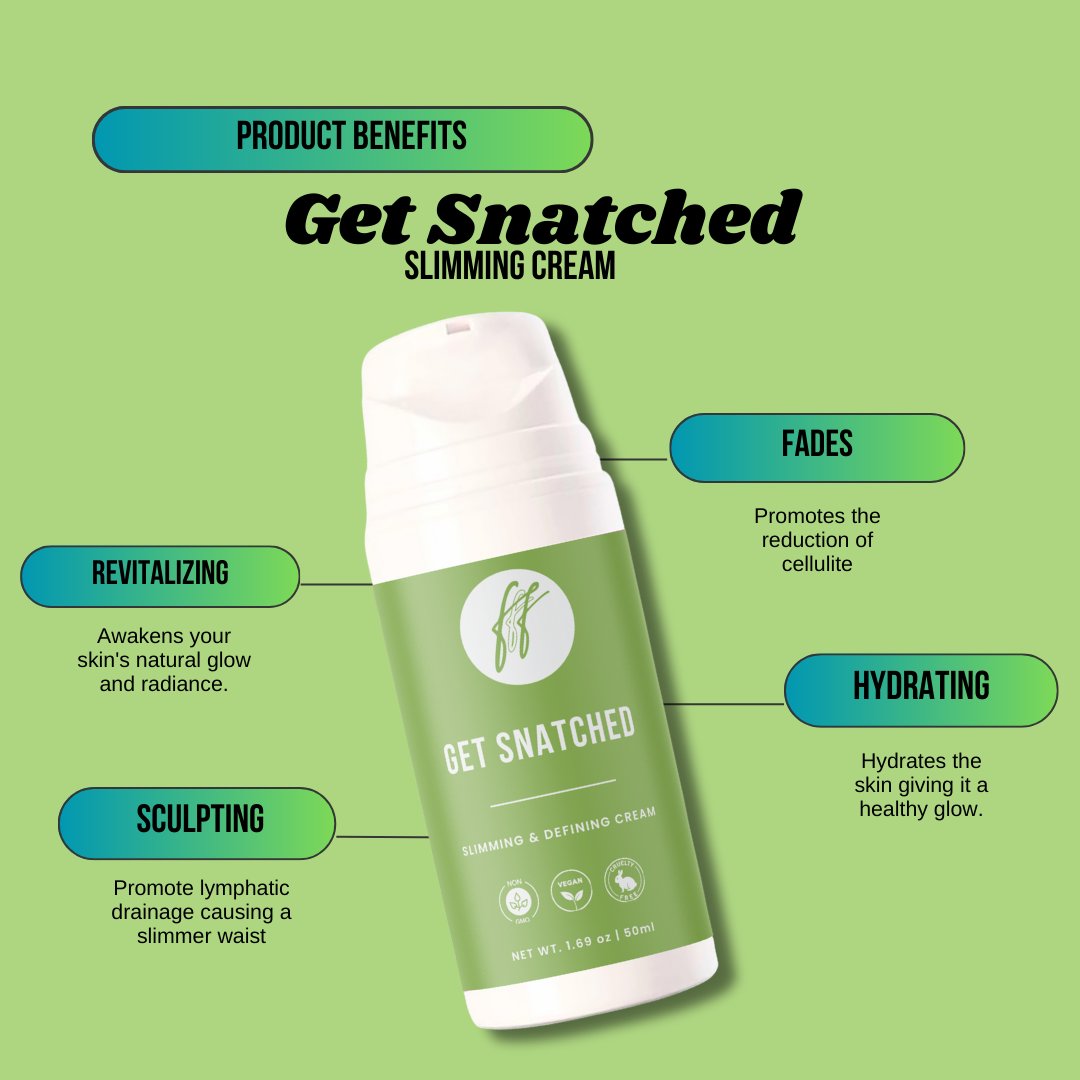 Our #getsnatched cream has something to prove BIG time! She is the only product that is clinically proven to help you sweat more, reduce cellulite, and leave you smelling great even after your hardest workout. She also said 'your summer body should be in a crockpot right now.'