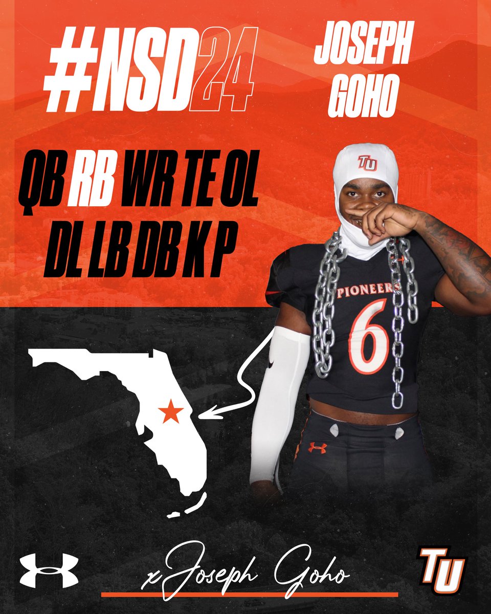 Big bruiser from the Sunshine State ☀️ Welcome to Tusculum, @GohoJoseph #TUgether24 #NextLevel #NSD24