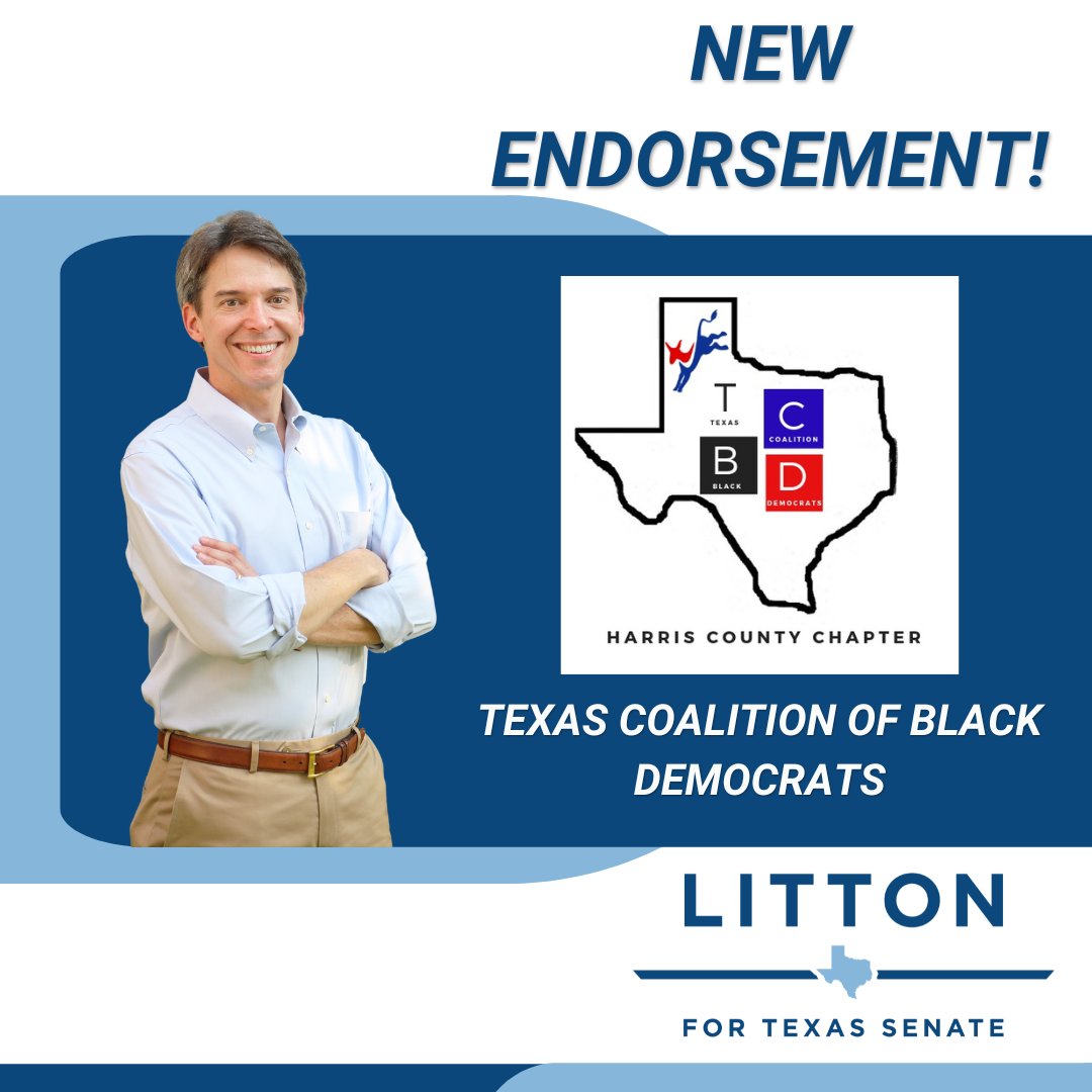 🚨 New endorsement 🚨 I'm honored to have been endorsed by the @texascbdhc! Our campaign is building a large coalition of support from across SD 15 to stand-up to Greg Abbott and move Texas forward!
