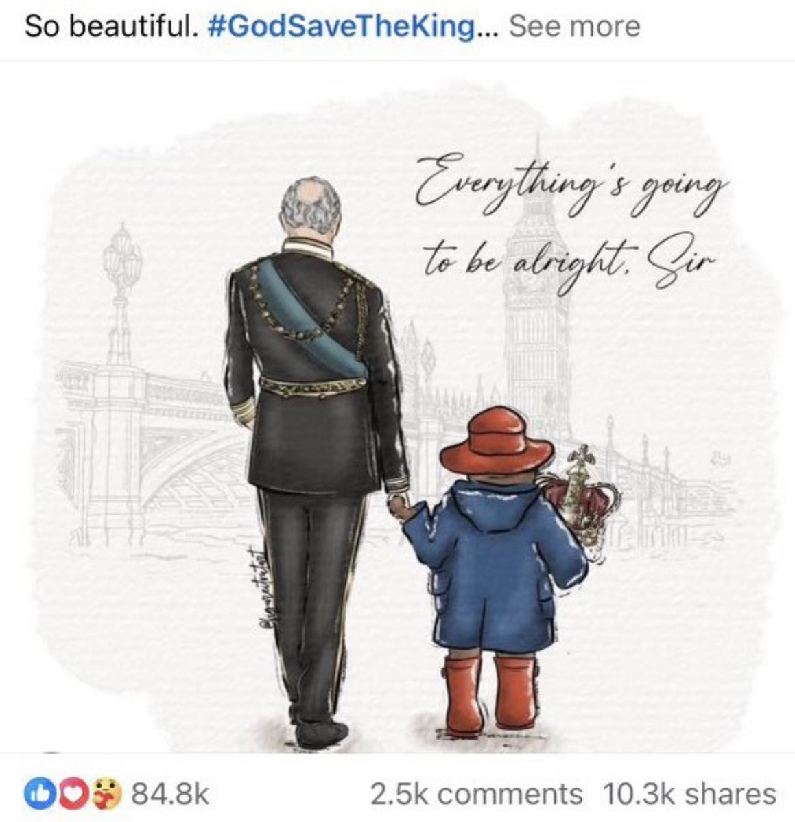 🥹After accompanying her majesty to heaven Paddington has returned to earth to comfort his majesty.If the worst happens he will then go back to heaven with his majesty.(Unless another member of the royal family* falls ill then he’ll return to earth again) 

*not Harry or Megan 💞