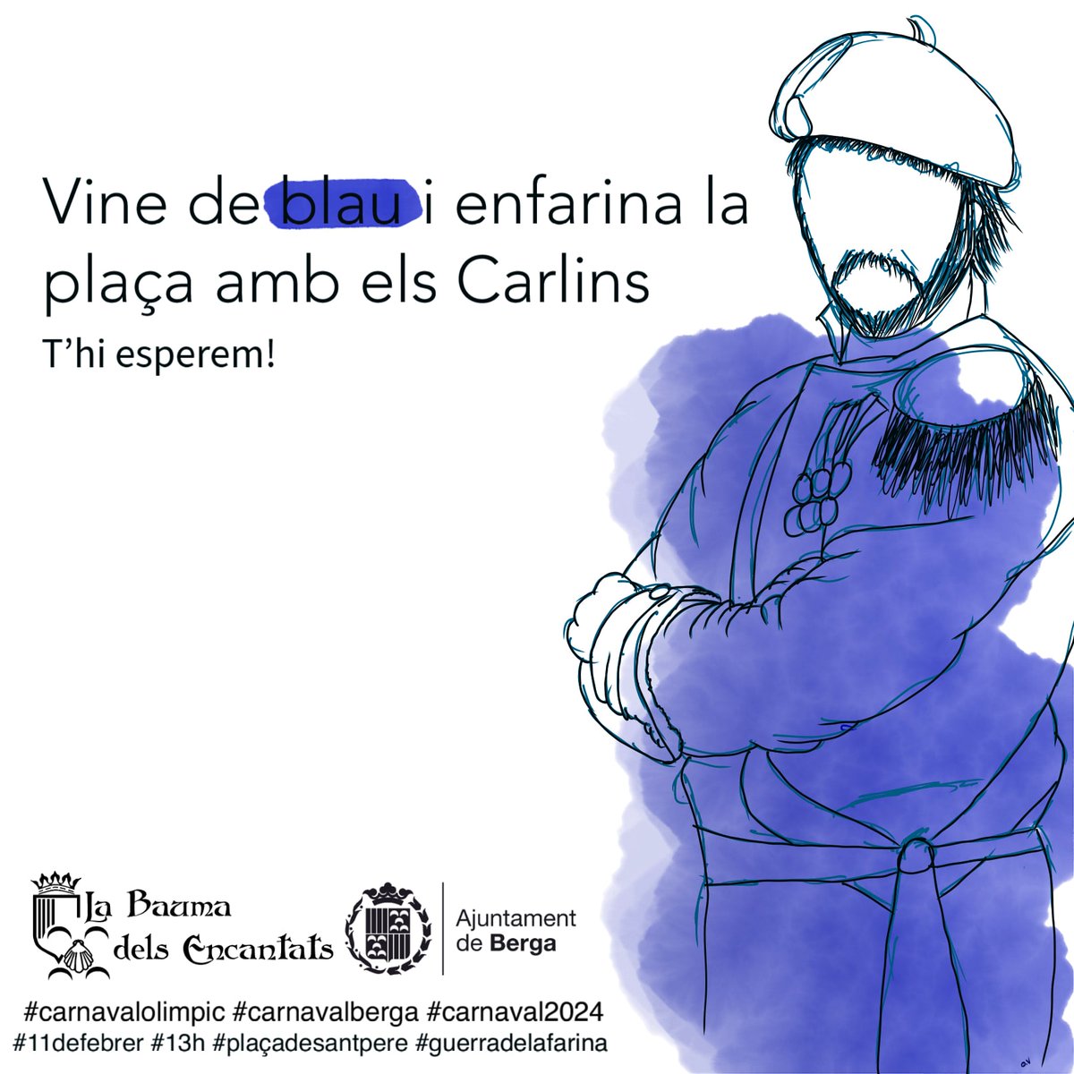david_tristany's tweet photo. - Per #Berga, pel #Tersio @TersioQueralt, pel #Carnaval, pel #Folklore, i pels meus avantpassats il-lustres!
- Diumenge, jo ho tinc molt clar: #bàndolcarlí!
#guerradelafarina https://t.co/WGrT1QOL5d