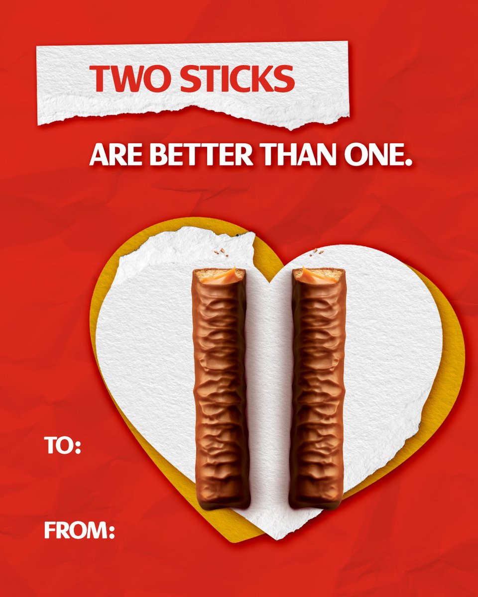Two is better than one, which is why TWIX has TWO sticks