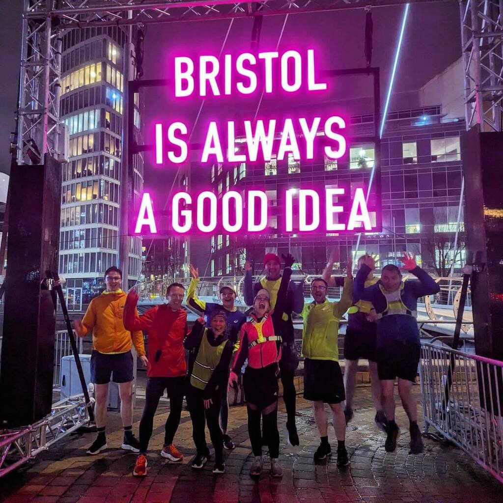🚨 Bristol Light Trail 🚨

A few of our groups took a scenic (and soggy!) lap of the light trail last night! An epic display across the centre of Bristol 🌈

If you want an equally soggy run, our next meeting is tomorrow night at 6pm, The Southbank Club… instagr.am/p/C3D2rT4rJgO/