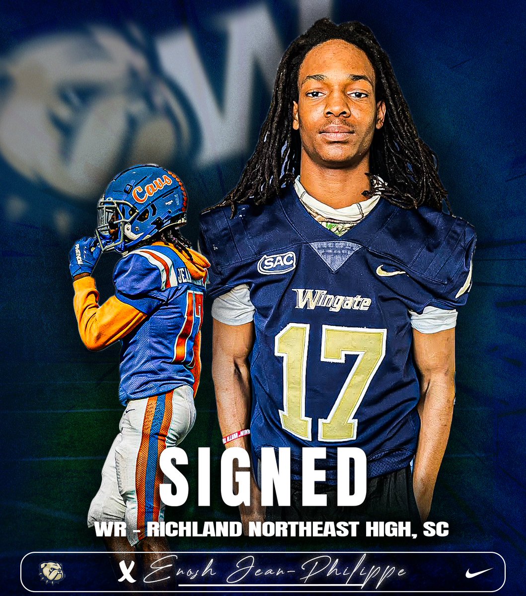 WingateFb's tweet photo. ✍🏽SIGNED 

Welcome to the Wingate family @EnoshJean 
#OneDog #NSD24 https://t.co/4tRnSzVx4X