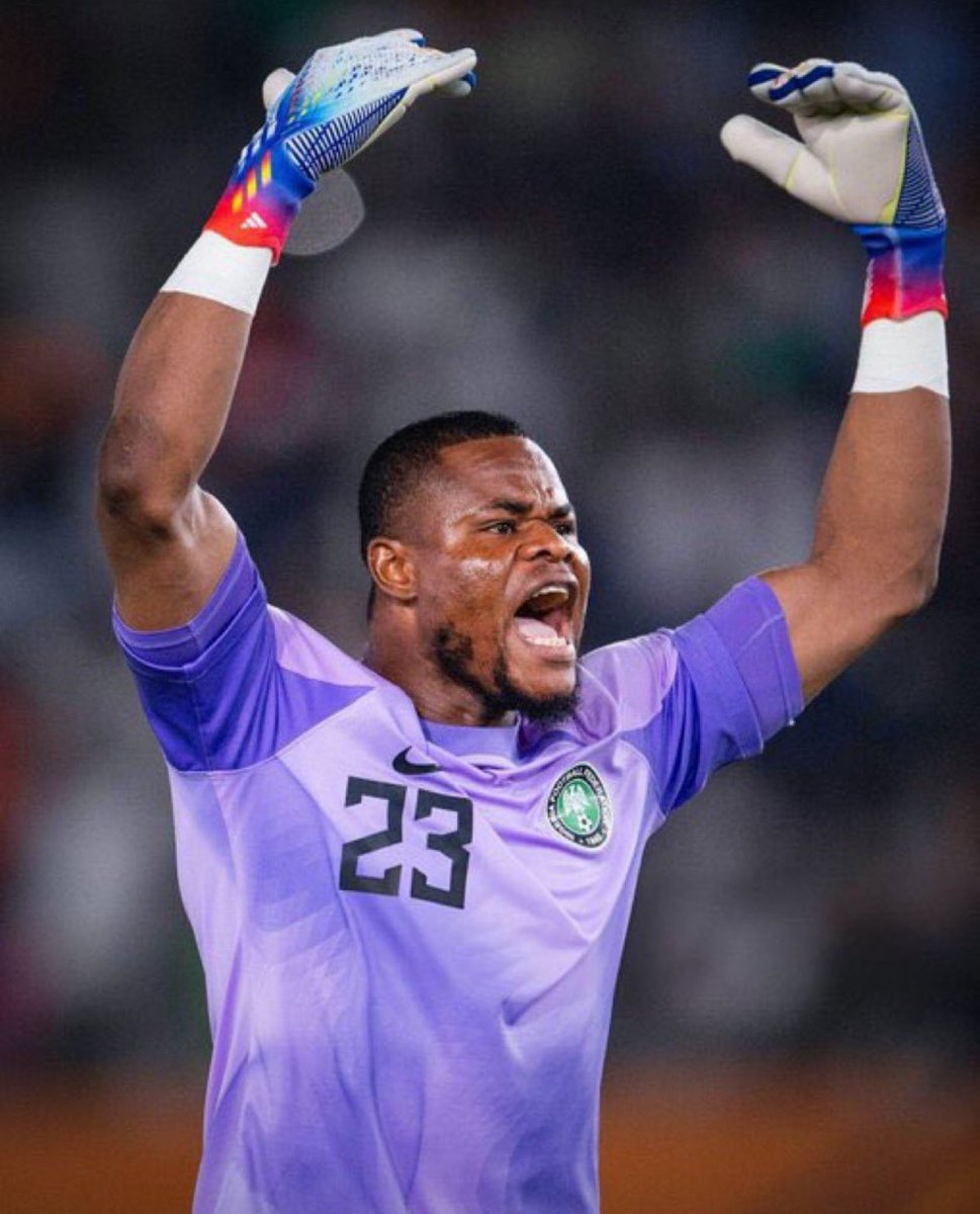 CurlyJace's tweet photo. So your goal was to get into penalties and take the win cause your keeper caught 4 penalties of the Cape Verde players. Like say our own Nwabali AKA Bahuballi na goat😂. Generator republic using generator to watch our win. Go and use your full current at home to watch the finals. https://t.co/inJDNEww77