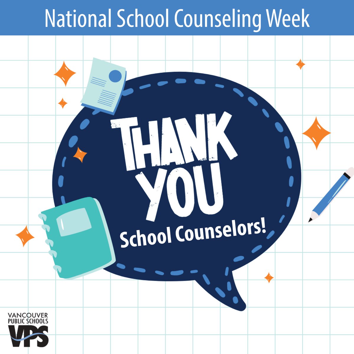 It's #NationalSchoolCounselingWeek! Our school counselors help students develop the skills needed to be successful in school and life — including academics, social-emotional learning, and life readiness. #TeamVPS #ThankASchoolCounselor