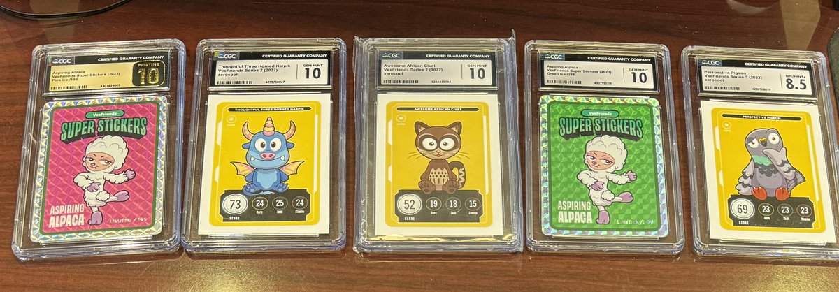 What up <a href="/VeeFriendsCards/">VeeFriends Cards</a> <a href="/veefriends/">VeeFriends</a> fam?!? If anyone is interested in any of these, hit me up.

The Harpik and the Civet are both Gary Originally Owned.