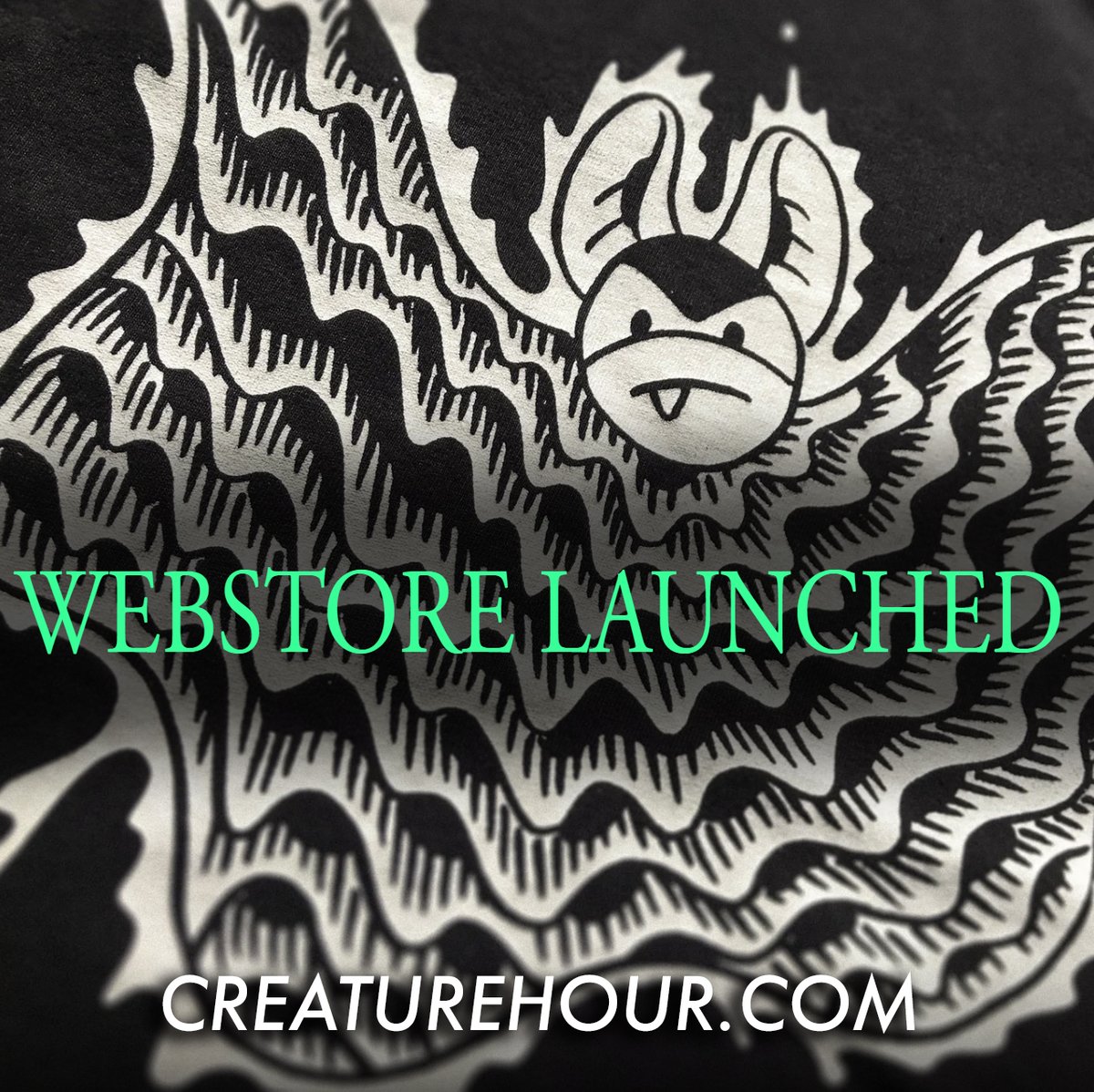 krismukai's tweet photo. Webstore is live! Check it out at https://t.co/2iOYFRnAc7 ! We got risograph prints, zines, and a T-SHIRT!!!!!!!!!!!!! YAHOOOOOO 🦇🦇🦇🦇🦇 https://t.co/zSi61m1FzM
