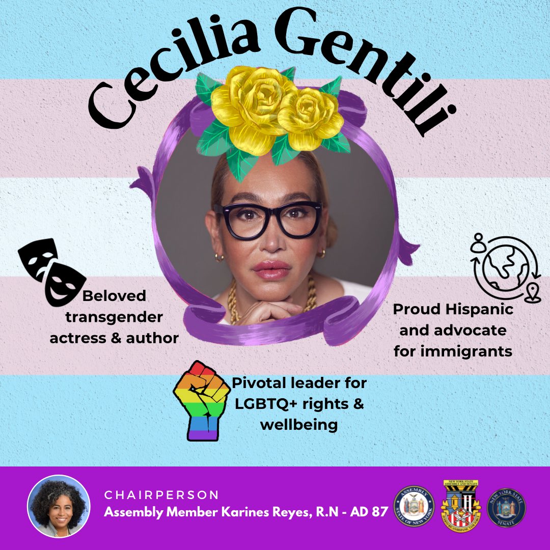 Cecilia Gentili dedicated her life to protecting the wellbeing of LGBTQ+ 🏳️‍🌈🏳️‍⚧️ communities, sex workers and immigrants. In the performing arts 🎭, Gentili performed one-woman shows to narrate the realities of trans life. New York will greatly miss her 🗽Rest in Power 🕊️