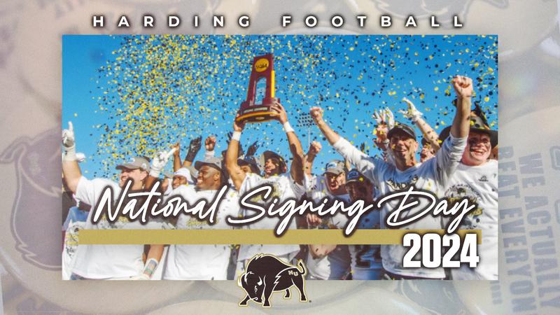 NCAA Division II National Champion @Harding_FB signs 41 on National Signing Day hardingsports.com/news/2024/2/7/… #GoBisons