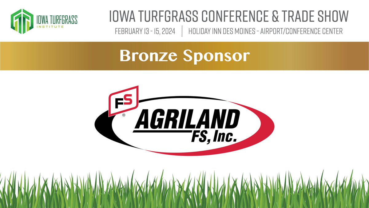 AGRILANDFS's tweet photo. Stop by our booth at the Iowa Turfgrass Conference &amp; Trade Show to visit with our Turf Product Specialists and enter to win a Yeti cooler!

February 14 – 12:15 pm - 6:00 pm
February 15 – 9:00 am - 11:00 am https://t.co/Kct724JTiN