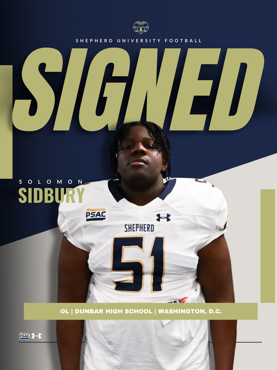 ONE MORE SIGNEE FROM DC!!! Welcome @solomonsidbury to the Ram Family! #NationalSigningDay #Team95 #TrueBeliver
