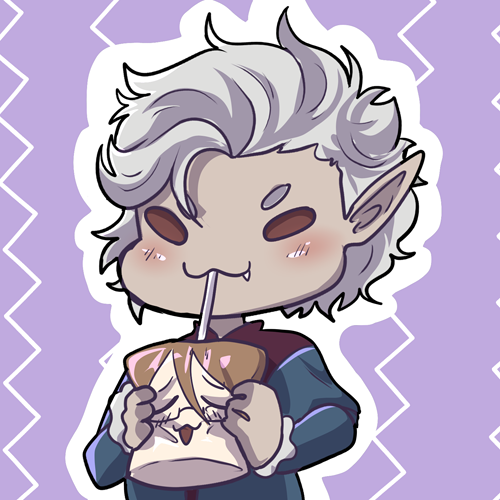 I made this lil doodle of Astarion for a friend who's been feeling down.
He do be drinking them like a juice bag aha aha aha

#bg3 #BG3fanart #Astarion #Astarionfanart #BaldursGate3 #Fanart #commissionsopen #RanniaArt