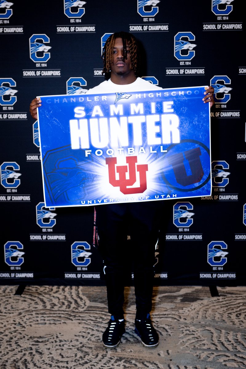 A successful signing day at CHS! Congrats to Sammie Hunter on signing with The University of Utah for Football.