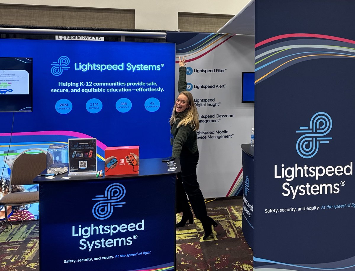 lightspeedsys's tweet photo. If you're at the #IETA2024 show, please stop by and visit us in the Expo at the @lightspeedsys booth!

#EdTechHero https://t.co/TmljMri0mW