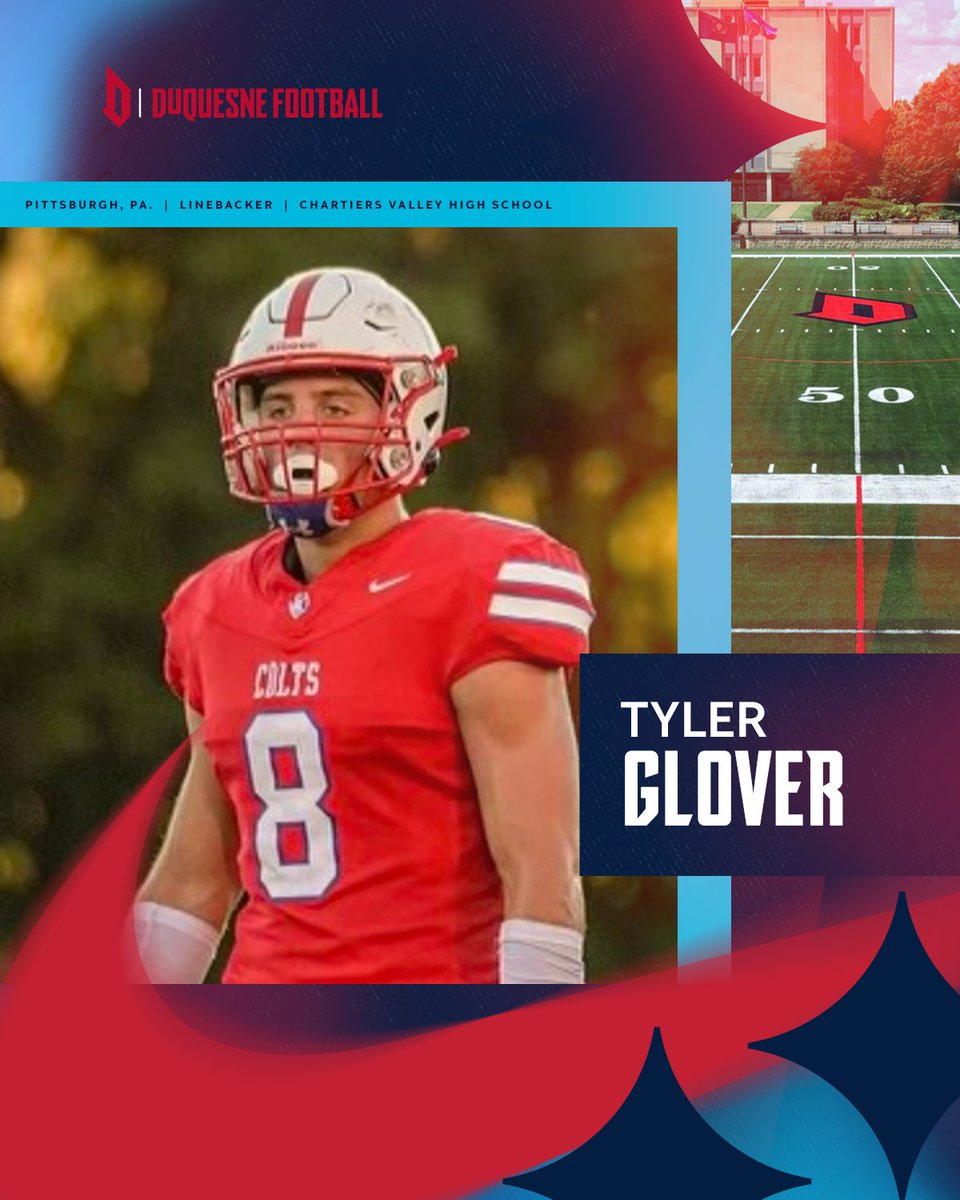 DuqFB's tweet image. Welcome to the Bluff!

𝐓𝐲𝐥𝐞𝐫 𝐆𝐥𝐨𝐯𝐞𝐫
🔹 Collier Township, PA
🔹 Linebacker / Tight End

#GoDukes | @t_payne_8