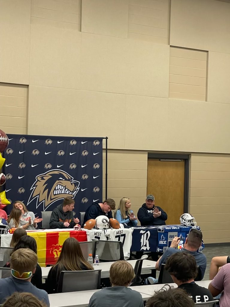 Wolverine Football Signees-
Lane Jeffcoat, Rice University.                  Jaxson Brust, Pitt State