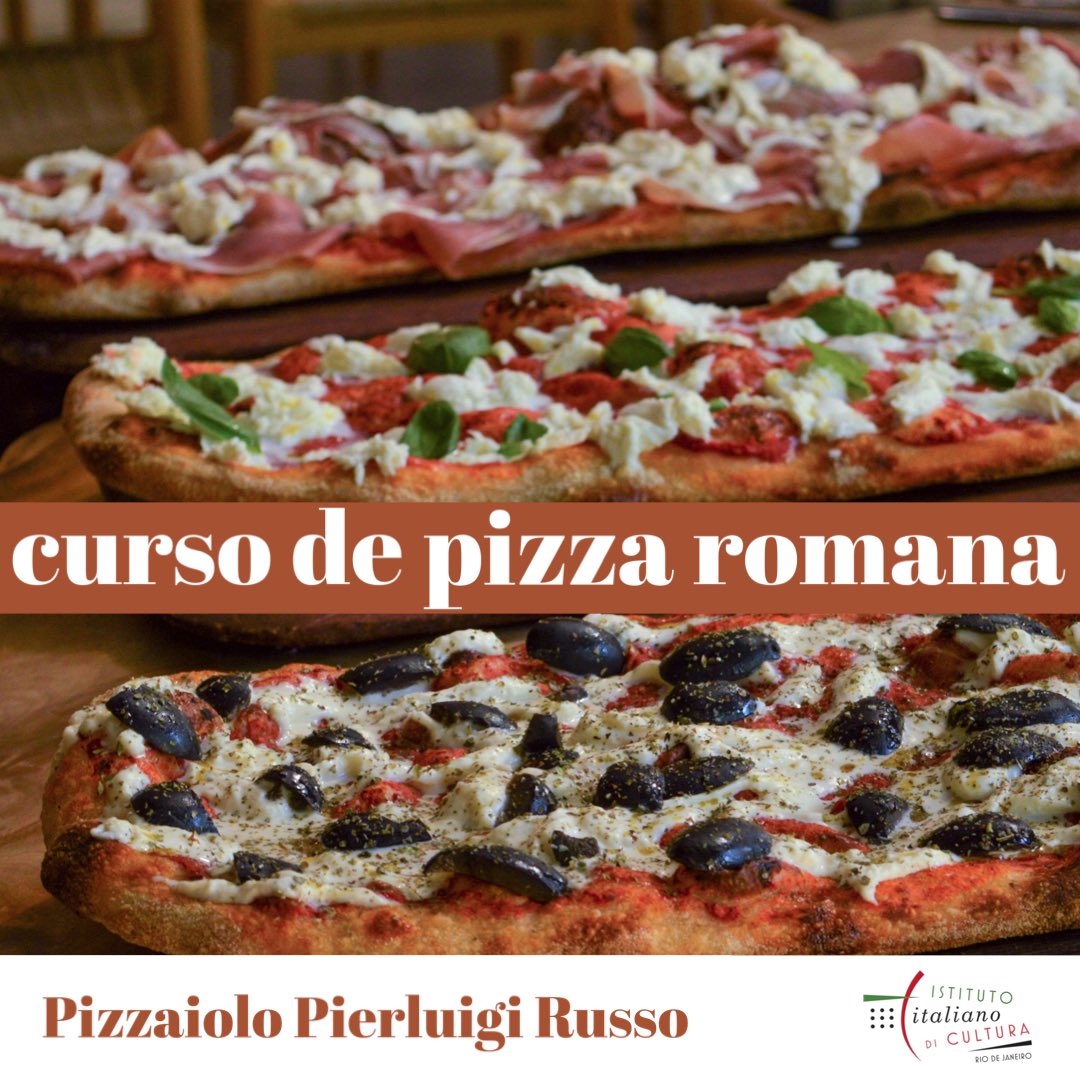 IIC Rio 🇮🇹 (@iicrio) on Twitter photo Aprenda a fazer a pizza rainha do street food Romano!
Alta e crocante, assada em formas retangulares e cortada com tesoura no tamanho desejado.
🗓️ 7 de março
📌 IIC Rio - unidade Copacabana
🕔 17h30
Para mais informações:
📲 WhatsApp (21)35344344
📧 centro.iicrio@esteri.it Aprenda a fazer a pizza rainha do street food Romano!
Alta e crocante, assada em formas retangulares e cortada com tesoura no tamanho desejado.
🗓️ 7 de março
📌 IIC Rio - unidade Copacabana
🕔 17h30
Para mais informações:
📲 WhatsApp (21)35344344
📧 centro.iicrio@esteri.it