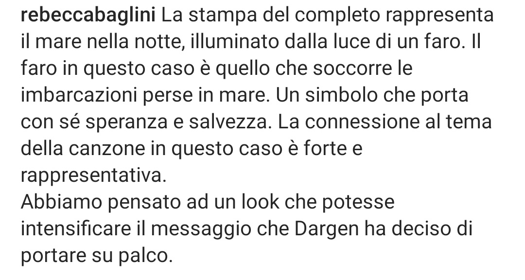 Giusy_Ultimo's tweet photo. ero sicura ci fosse un significato ben preciso dietro all'outfit di Dargen che cosa bella #Sanremo2024 https://t.co/WBjPqyswlV