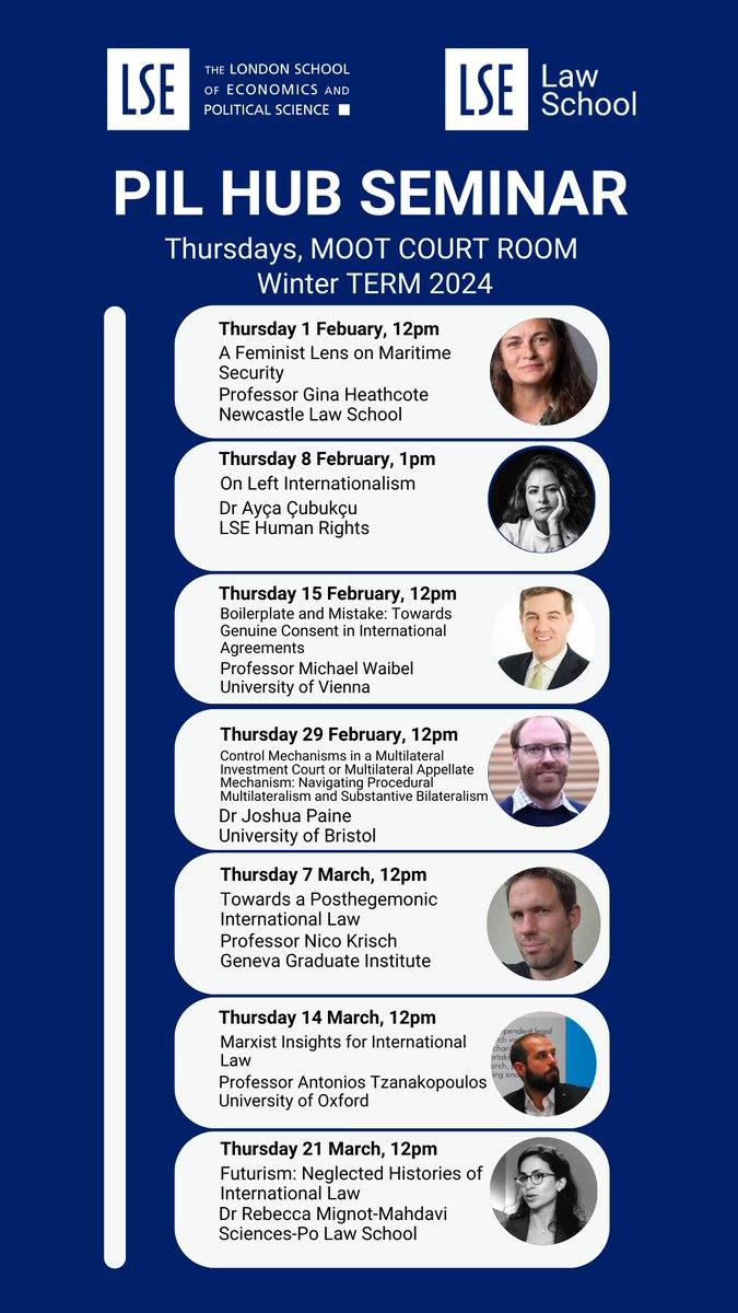 Stellar line-up for the @LSELaw PIL Hub Seminar this term. Do join us.