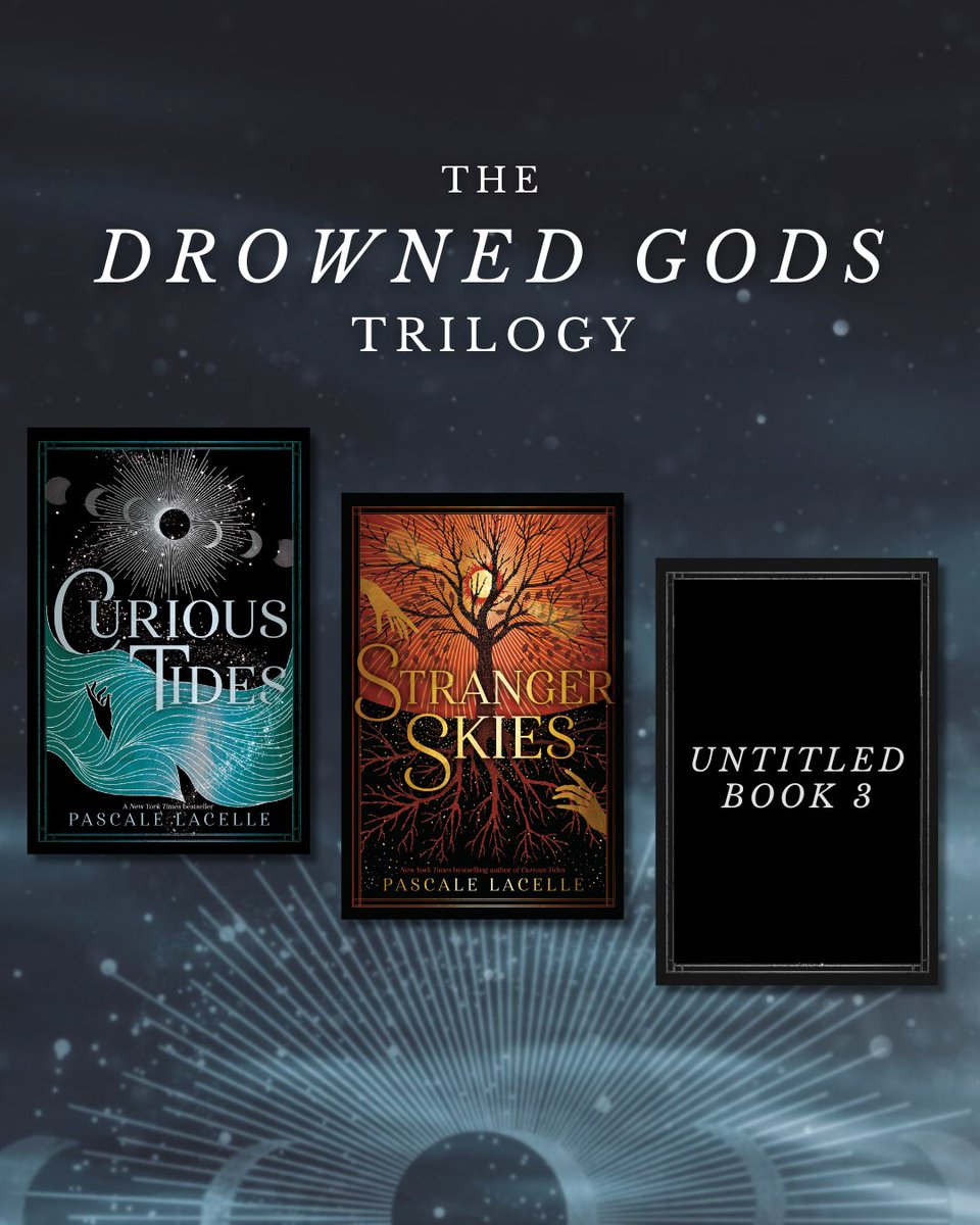 ✨ NEWS ✨ The Drowned Gods duology is now the Drowned Gods TRILOGY! 🌜🌞🌛 1 - CURIOUS TIDES (out now!) 2 - STRANGER SKIES (release date tbd, preorders available!) 3 - UNTITLED (simmering in my brain!) So happy I get to keep hanging out with these characters for a while! 🥹