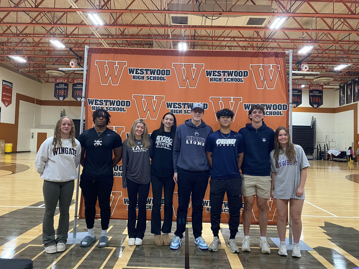 Congratulations to our Westwood Warriors who signed letters of intent this morning to play their sport at the collegiate level next year! We are so proud of your hard work! #NationalSigningDay2024