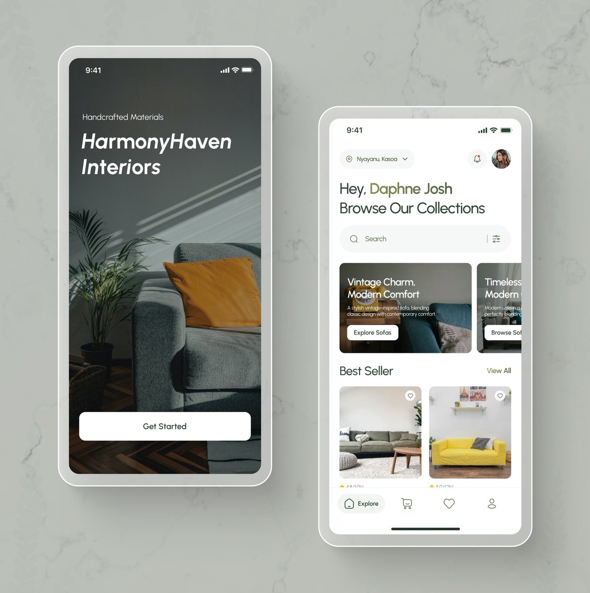 AugustineDaphne's tweet photo. End of the day, another design drop

Designed these screens for a furniture app.
#uidesign #ui #app #furniture #ux #mobiledesign #appdesign https://t.co/8vAaSWoN5C